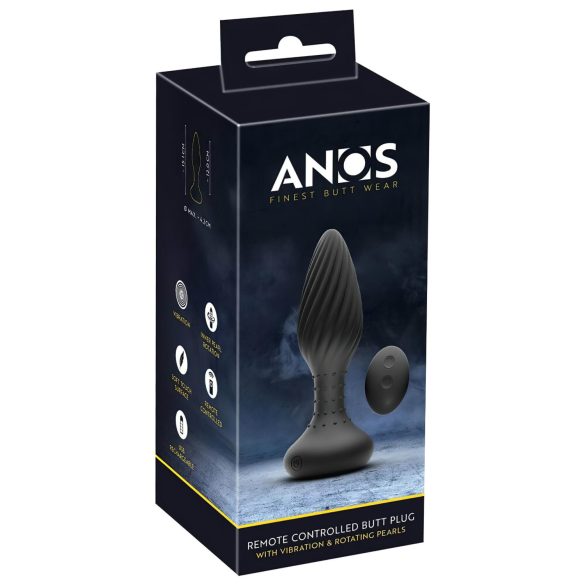 ANOS - anālais vibrators ar rotējošām bumbiņām melns