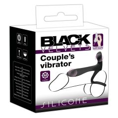   Black Velvets - akumulatora 2in1 vibrators un erekcijas gredzens melns