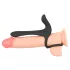 Black Velvets - akumulatora 2in1 vibrators un erekcijas gredzens melns