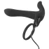 Black Velvets - akumulatora 2in1 vibrators un erekcijas gredzens melns