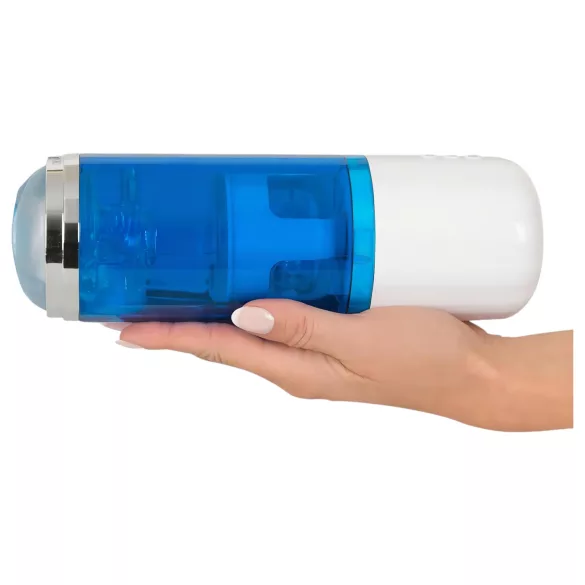 You2Toys - akumulatora masturbators ar rotāciju un thrust funkciju zils/balts