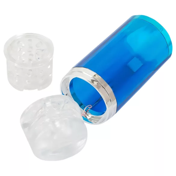 You2Toys - akumulatora masturbators ar rotāciju un thrust funkciju zils/balts