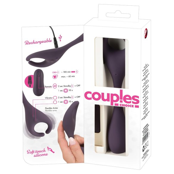 Couples Choice - pāra vibrators ar 2 motoriem, uzlādējams, violets