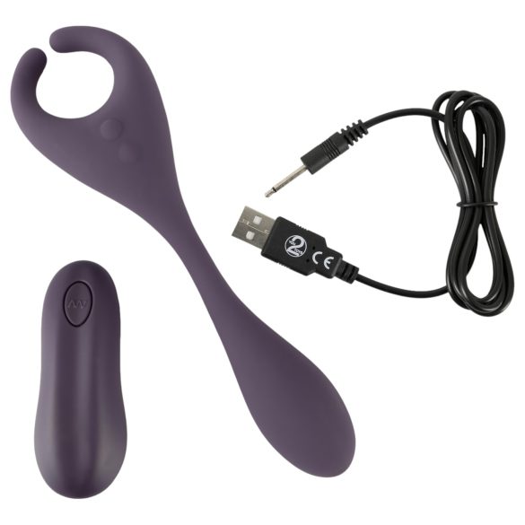 Couples Choice - pāra vibrators ar 2 motoriem, uzlādējams, violets