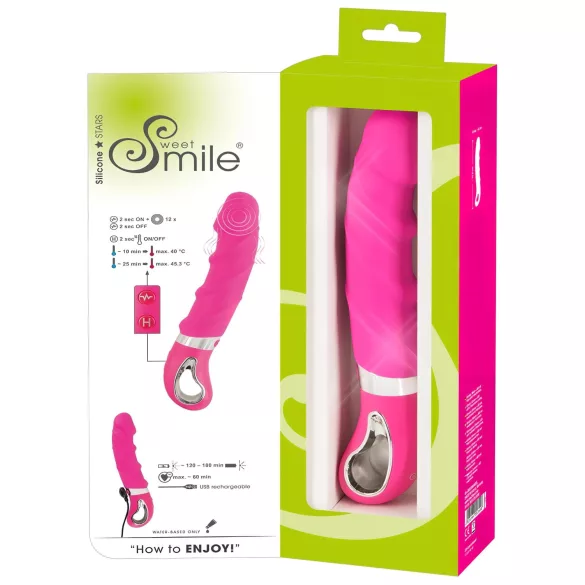 SMILE Soft - vibrators ar sildīšanu uzlādējams rozā