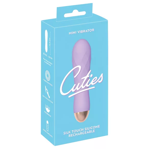 Cuties Mini - ūdensizturīgs vibrators ar režģi uzlādējams violets