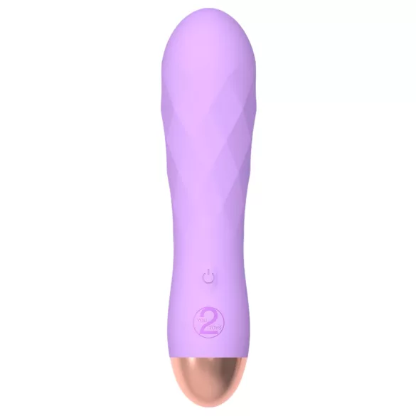 Cuties Mini - ūdensizturīgs vibrators ar režģi uzlādējams violets