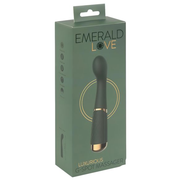 Emerald Love - uzlādējams, ūdensdrošs G-punkta vibrators (zaļš)