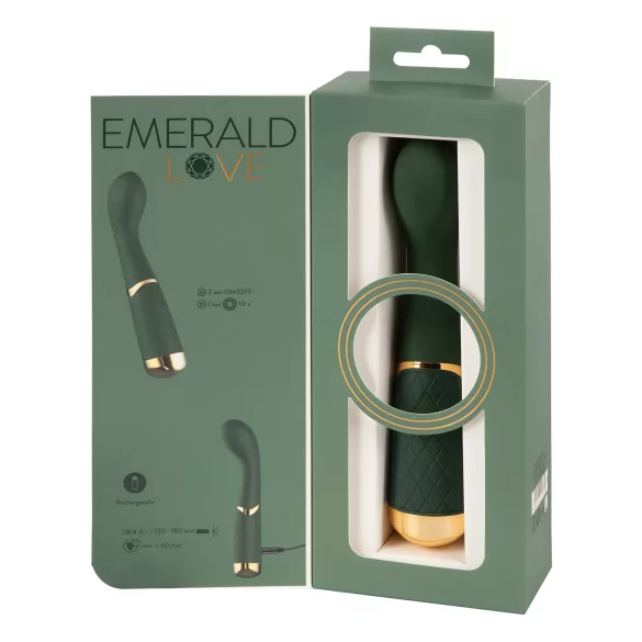 Emerald Love - G-punkta vibrators uzlādējams ūdensizturīgs zaļš