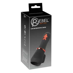 Rebel - akumulatora galviņas vibrators ar 2 motoriem melns