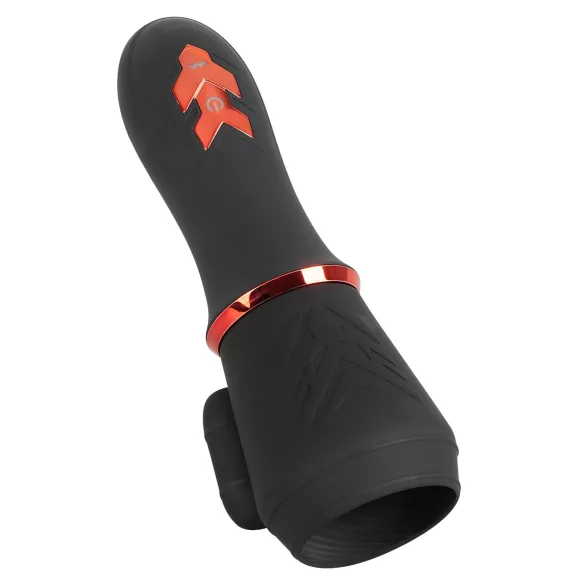 Rebel - akumulatora galviņas vibrators ar 2 motoriem melns