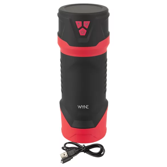 WYNE 04 - masturbators ar vibrāciju un uzsūkšanu, akumulators, brūns
