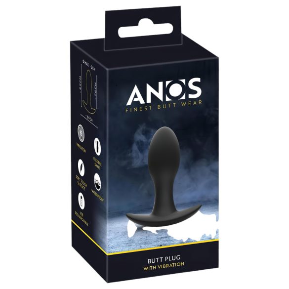 ANOS - ūdensizturīgs prostatas vibrators ar akumulatoru melns