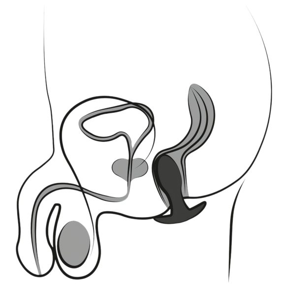 ANOS - ūdensizturīgs prostatas vibrators ar akumulatoru melns