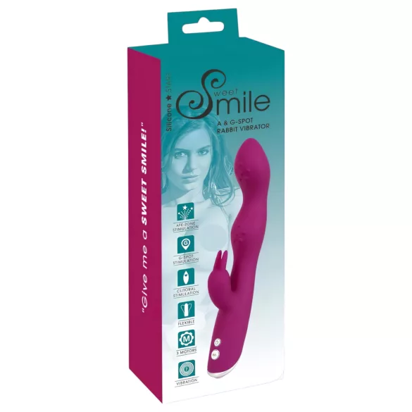 SMILE - vibrators sievietēm ar klitora un A, G punkta stimulāciju, violets