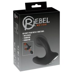   Rebel RC - uzlādējams tālvadības anālais vibrators pumpējams melns