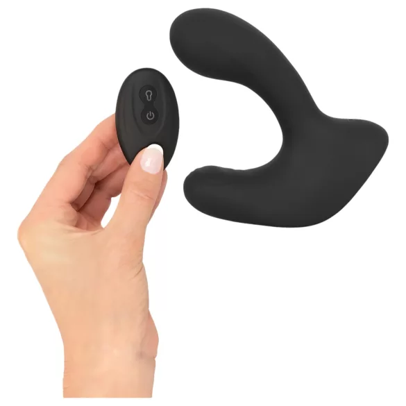 Rebel RC - uzlādējams tālvadības anālais vibrators pumpējams melns