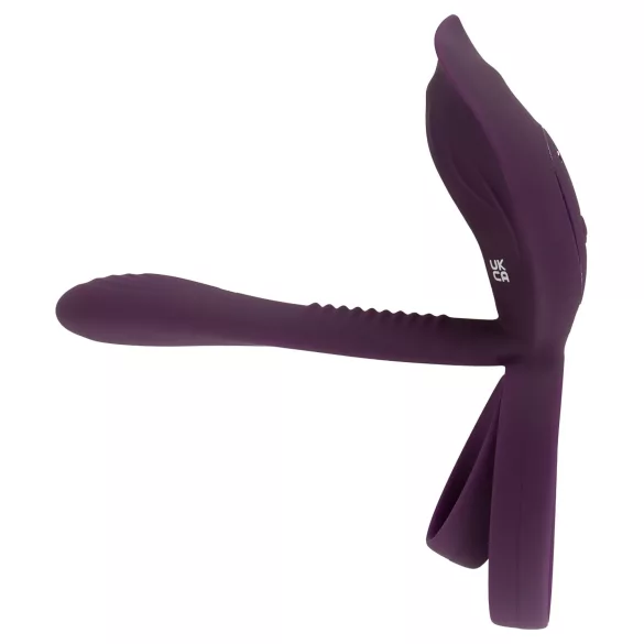 Couples Choice - pāra vibrējošs akumulatora dzimumlocekļa gredzens violets