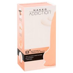 Naked Addiction rotējošs vibrators 20 cm, dabiska krāsa