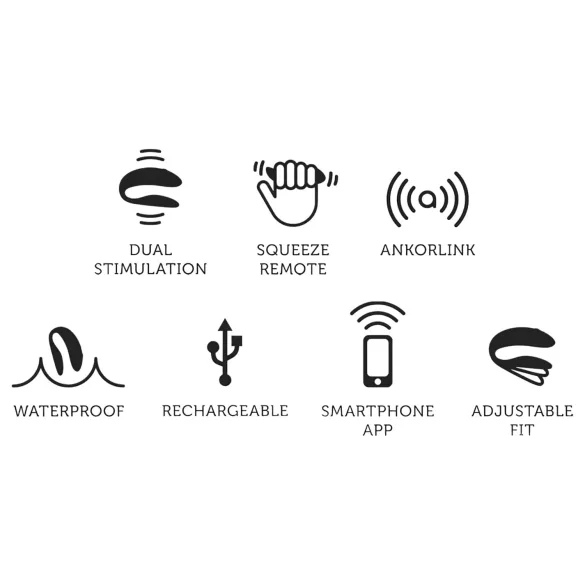 We-Vibe Chorus - pāru vibrators uzlādējams ar viedierīces vadību oranžs