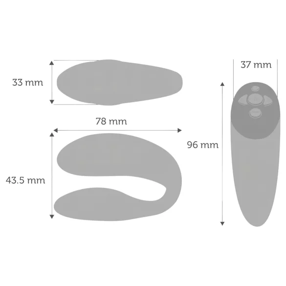 We-Vibe Chorus - pāru vibrators uzlādējams ar viedierīces vadību oranžs