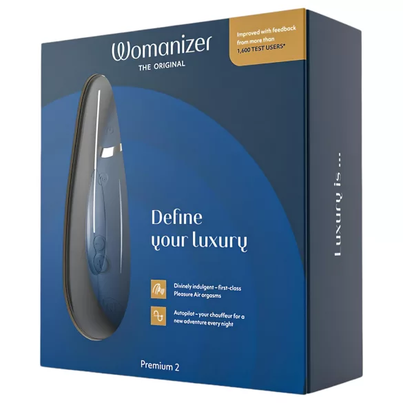 Womanizer Premium 2 - klitora stimulators ar gaisa viļņiem zils