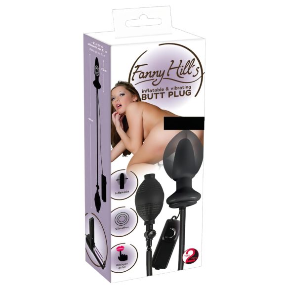 You2Toys - anālais vibrators ar pumpi, melns