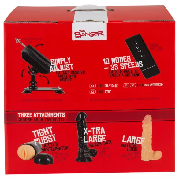 The Banger seksa mašīna ar 2 dildo un 1 mākslīgo vagīnu