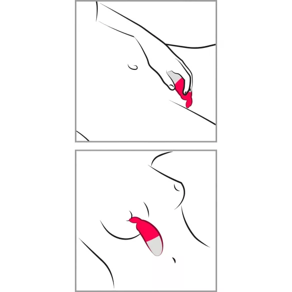 Happyrabbit uzlādējams klitora vibrators biksītēm sarkans