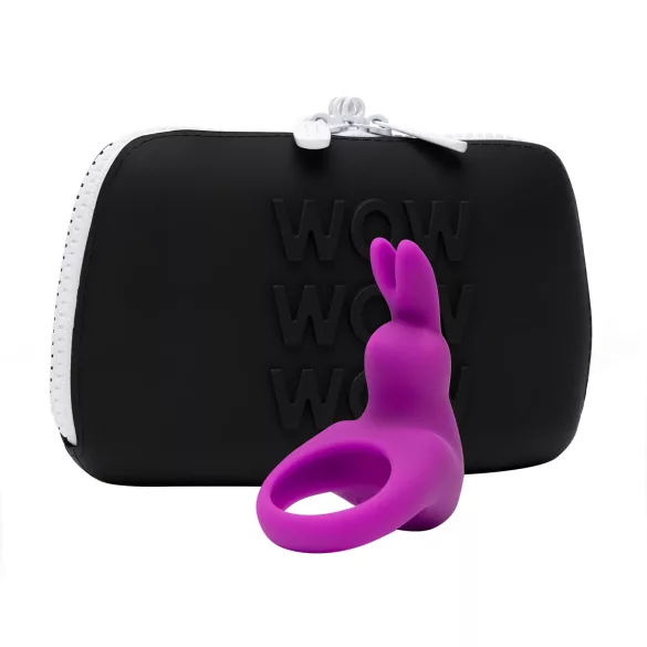 Happyrabbit vibrējošs erekcijas gredzens ar uzglabāšanas kastīti, violets