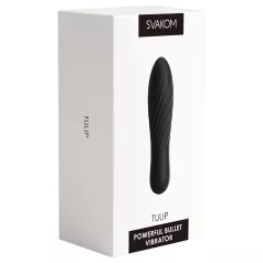 Svakom Tulip - akumulatora mini masāžas vibrators (melns)