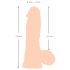 Nature Skin - dabīgs ādas dildo - 20cm