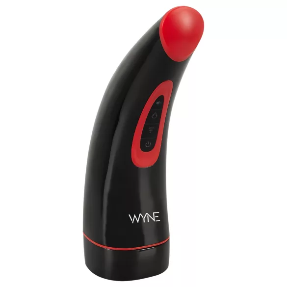 WYNE 03 - vīriešu masturbators ar vibrāciju un sūkšanas funkciju, melns