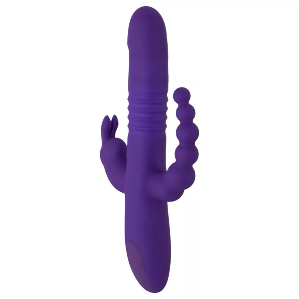 SMILE vibrators ar trim kustīgām rokām, rotējošs un stumjošs, violets
