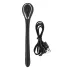 Penis Plug dzimumlocekļa dilatators ar vibrāciju, melns, 1 cm