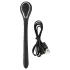 Penīsa plug dilatators - akumulatora vibrācijas dilatators (1 cm, melns)