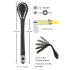 Penis Plug dzimumlocekļa dilatators ar vibrāciju, melns, 1 cm
