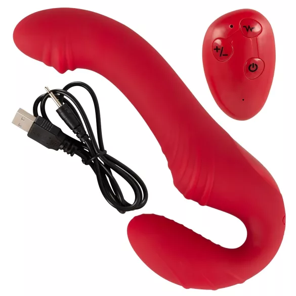 You2Toys bezsiksnas valkājams vibrators ar tālvadību, sarkans