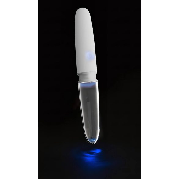 Liaison Straight - bezvadu LED vibrators (caurspīdīgi balts)