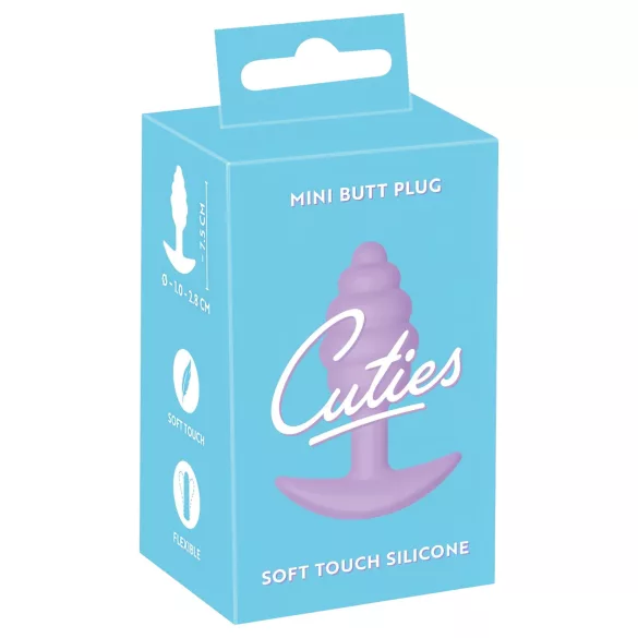 Cuties Mini Butt Plug - silikona anālais aizbāznis (violets, 2,8 cm)