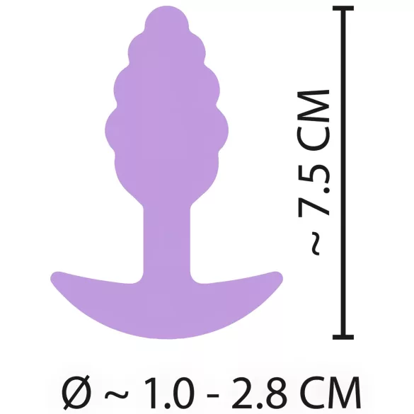 Cuties Mini Butt Plug - silikona anālais aizbāznis (violets, 2,8 cm)