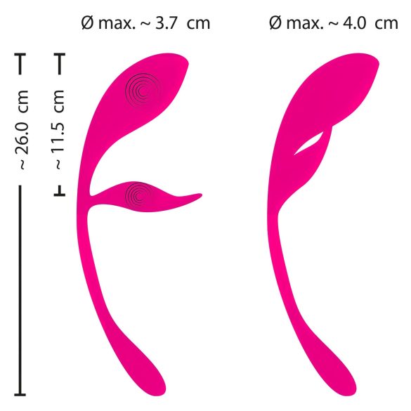 SMILE - uzlādējams vibrējošs olas forma ar tālvadību rozā