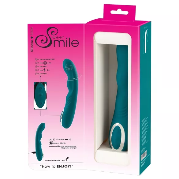 SMILE - uzlādējams ūdensizturīgs rotējošs G punkta vibrators zaļš