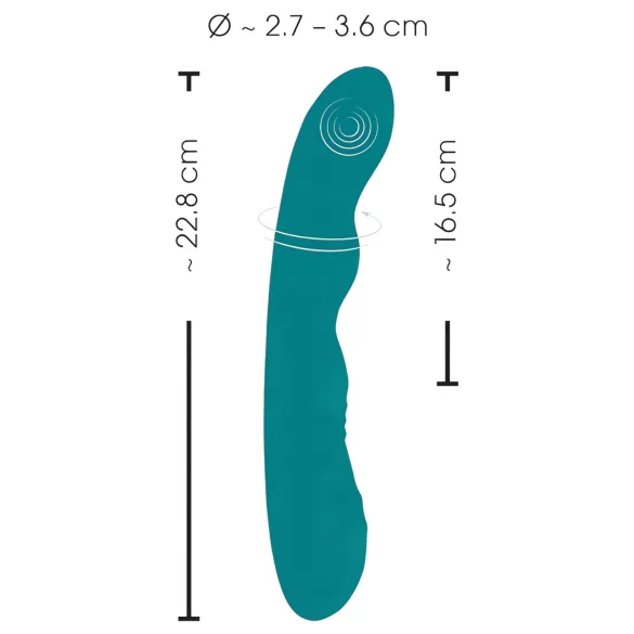 SMILE - uzlādējams ūdensizturīgs rotējošs G punkta vibrators zaļš
