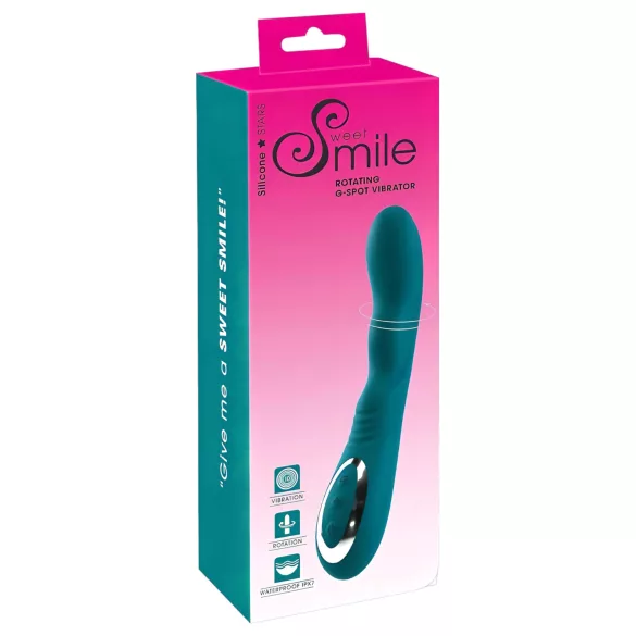 SMILE - uzlādējams ūdensizturīgs rotējošs G punkta vibrators zaļš
