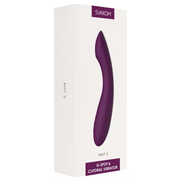 Svakom Amy 2 - uzlādējams, ūdensizturīgs G‑punkta vibrators (violets)