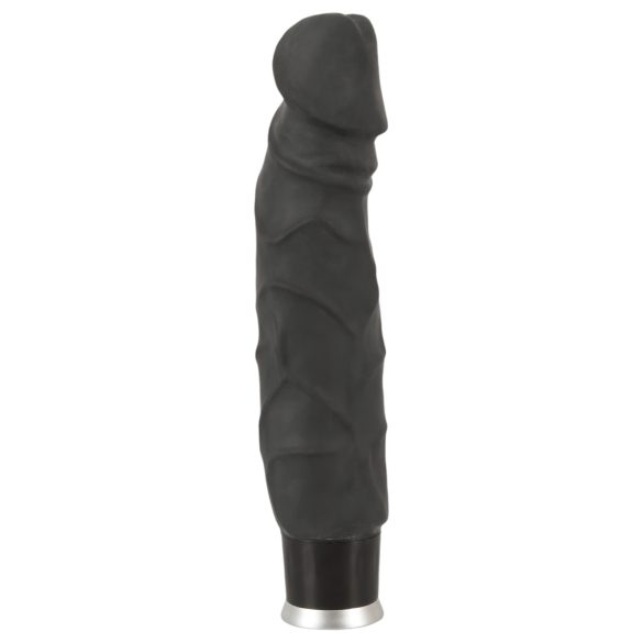 Nature Skin - dabīgs vibrators - melns (22cm)