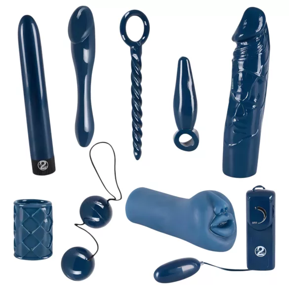 You2Toys - vibrators komplekts 9 gabali midnight blue