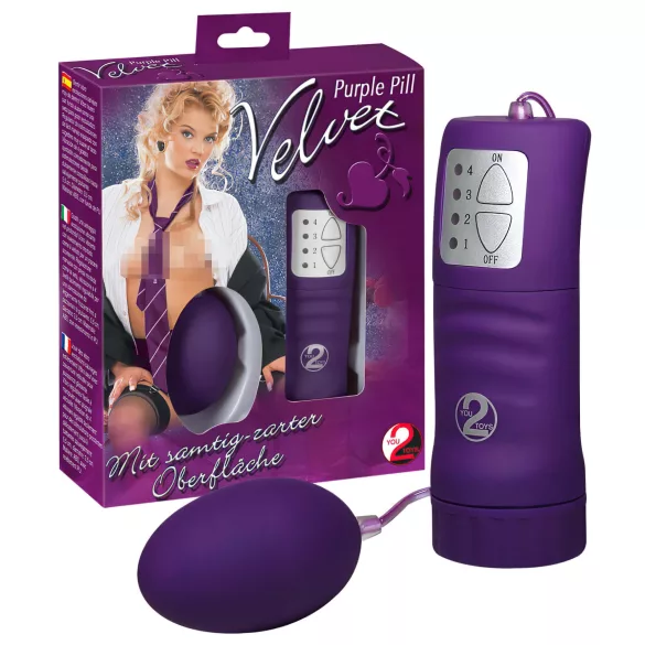 You2Toys - vibrācijas ola samtaina virsma violeta
