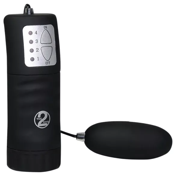 You2Toys - vibro olas ar vadību melns samtains